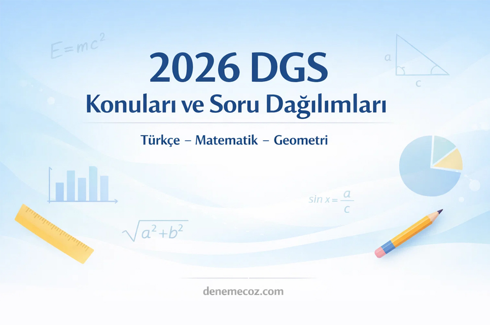 2026 DGS Konuları Ve Soru Dağılımları