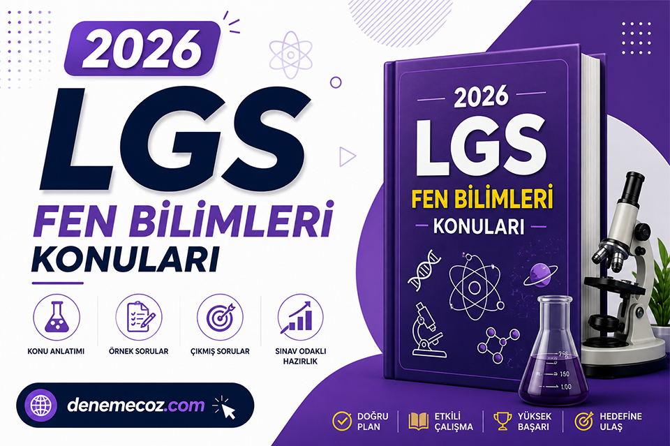 2026 LGS Fen Konuları - Denemecoz.com