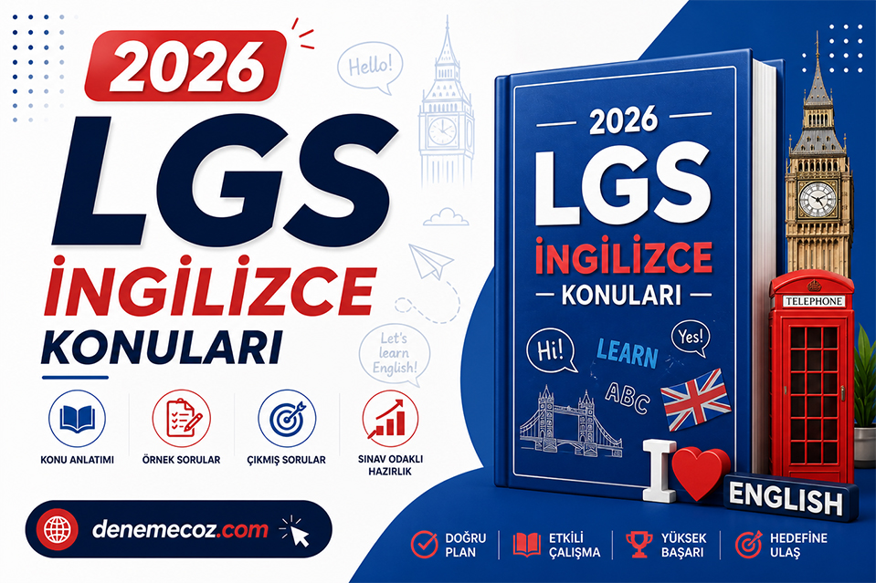 2026 LGS İngilizce Konuları - Denemecoz.com